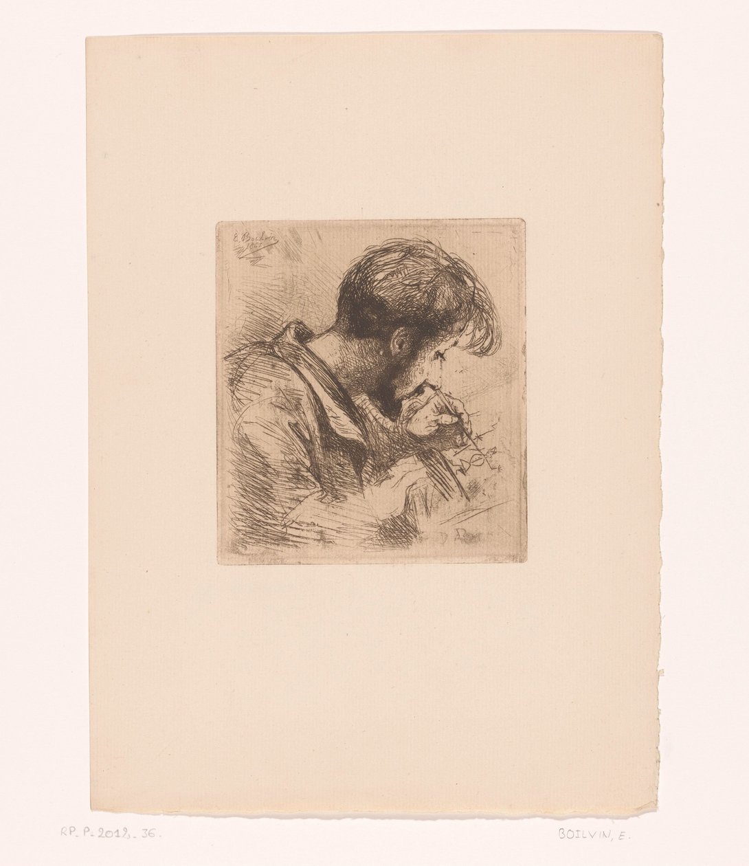 Portrait of Paul Adolphe Rajon by Emile Boilvin