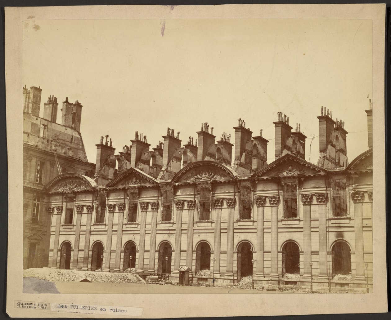 The Tuileries in Ruins by Emile Bondonneau