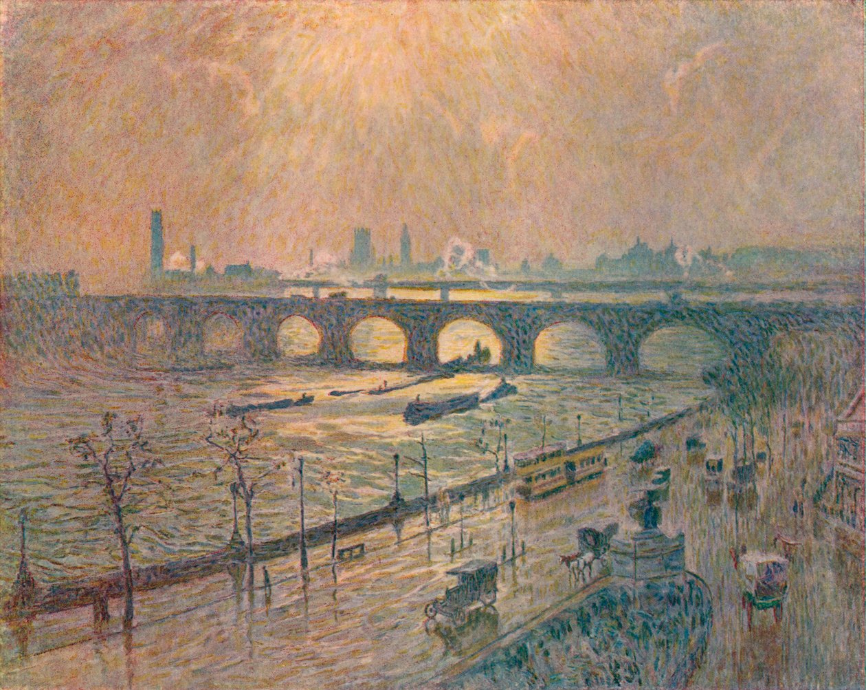 Waterloo Bridge - A Rainy Day, c1917 by Emile Claus