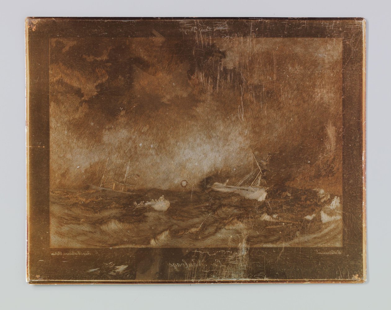 Shipwreck by Emile Frédéric Salmon (signed by artist)