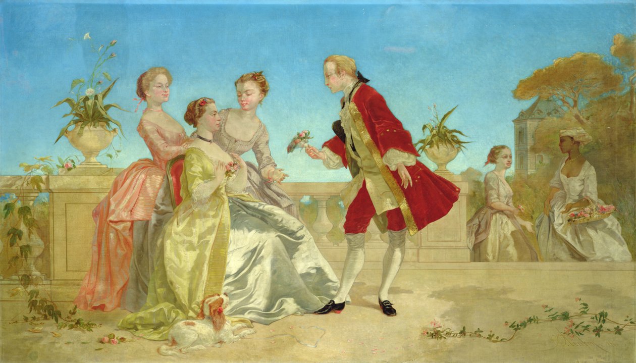 A Visit to his Fiancee by Emile Loubon
