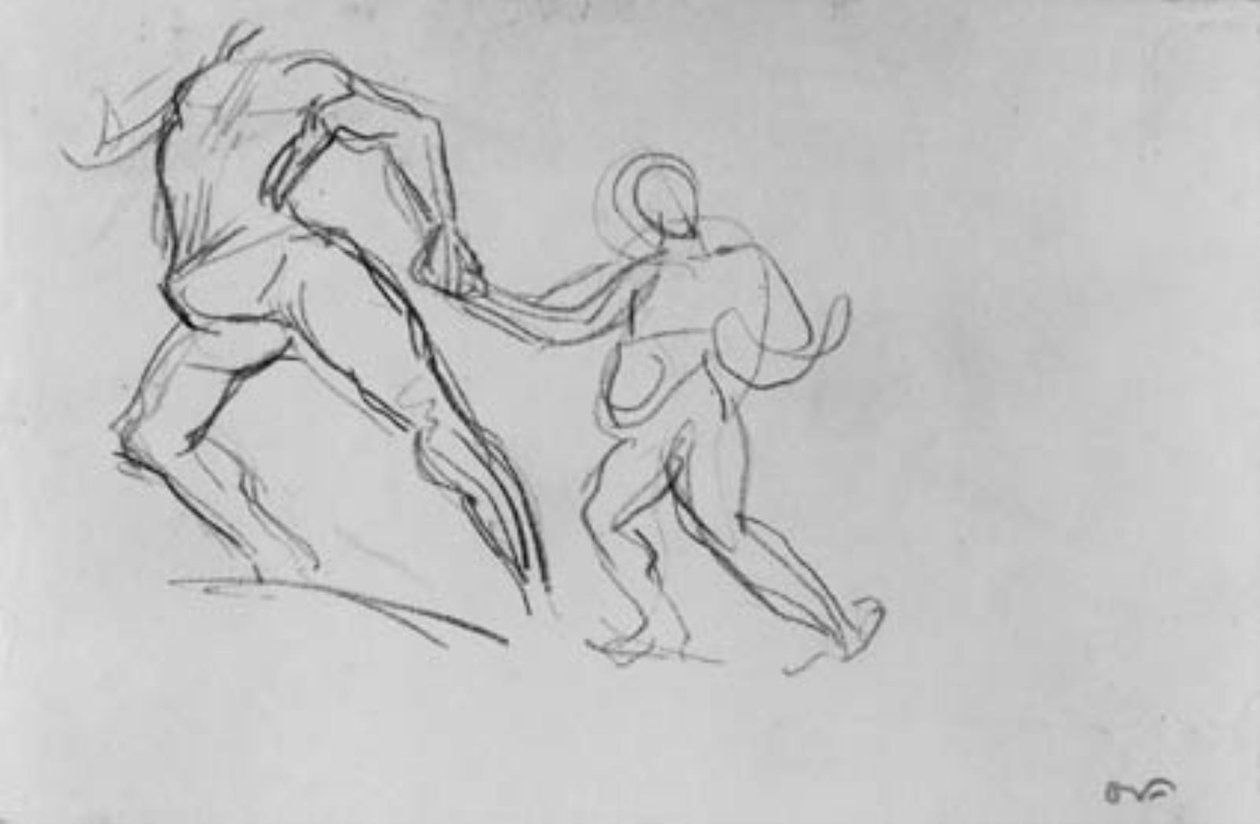 Two Figures in Motion by Emile Othon Friesz