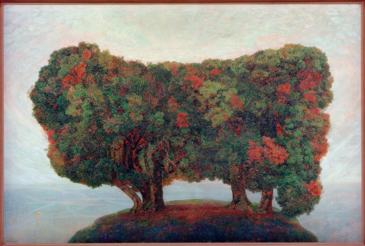 Group of Trees by the Sea by Emilie Mediz Pelikan