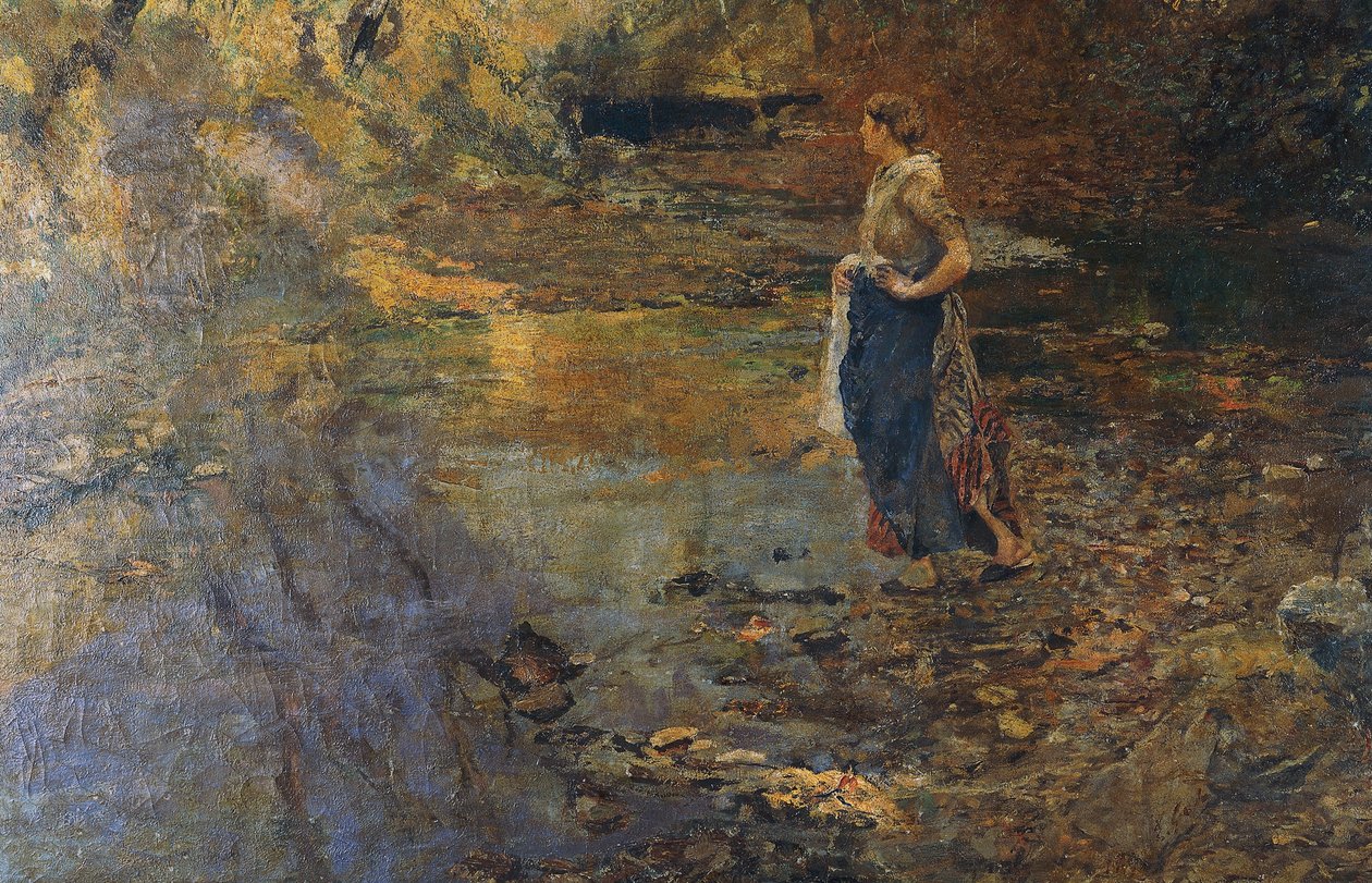 Laundress by Emilio Gola