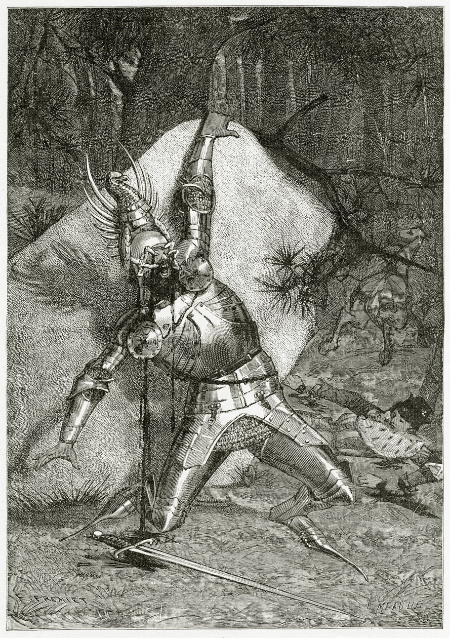Tiphaine Blinded by His Bronze Eagle by Emmanuel Fremiet