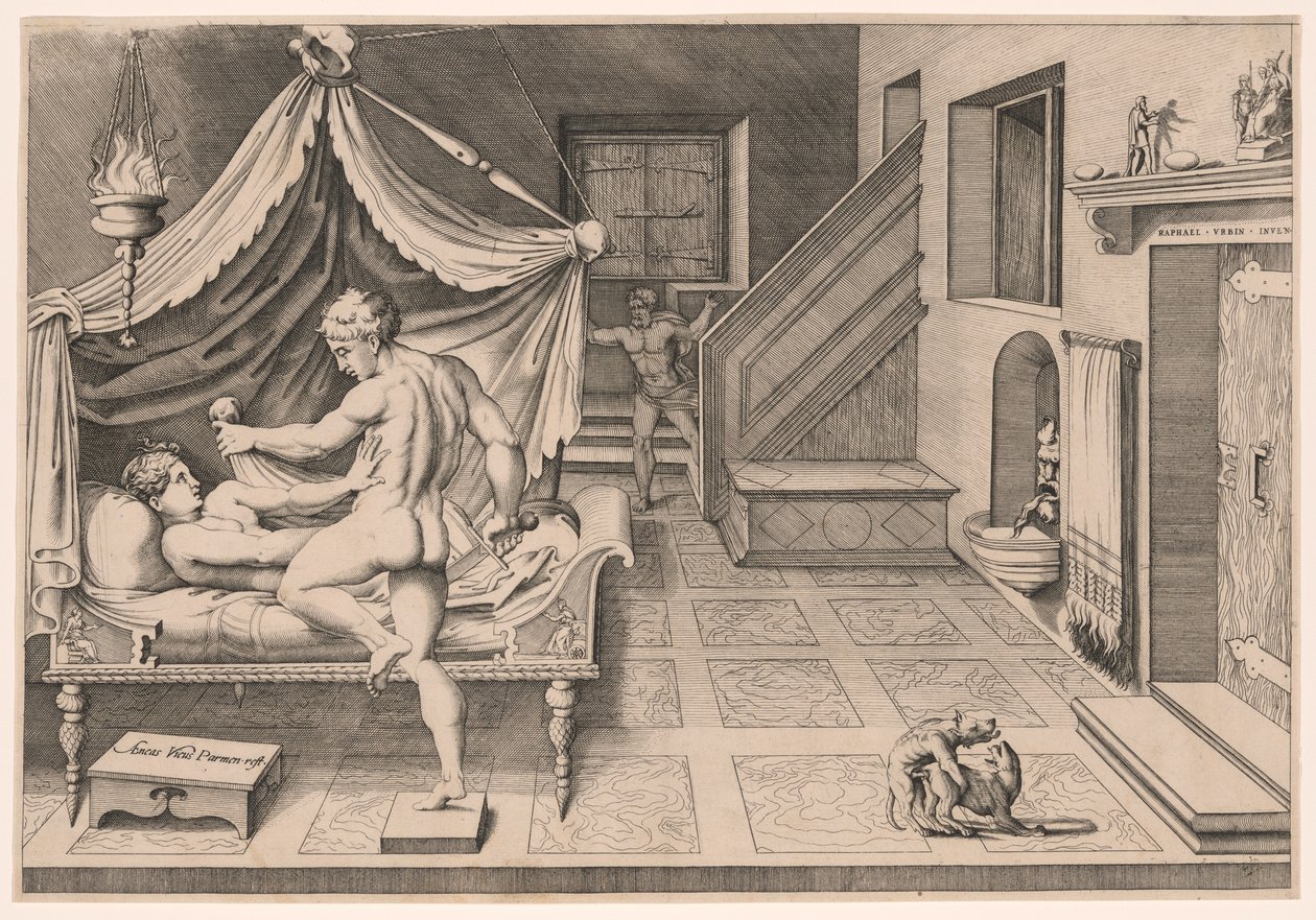 Tarquin and Lucretia by Enea Vico