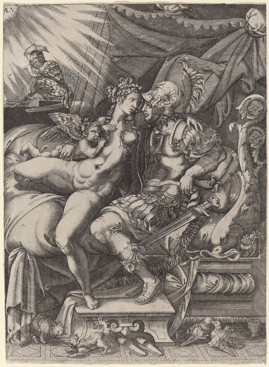 The Loves of Mars and Venus by Enea Vico