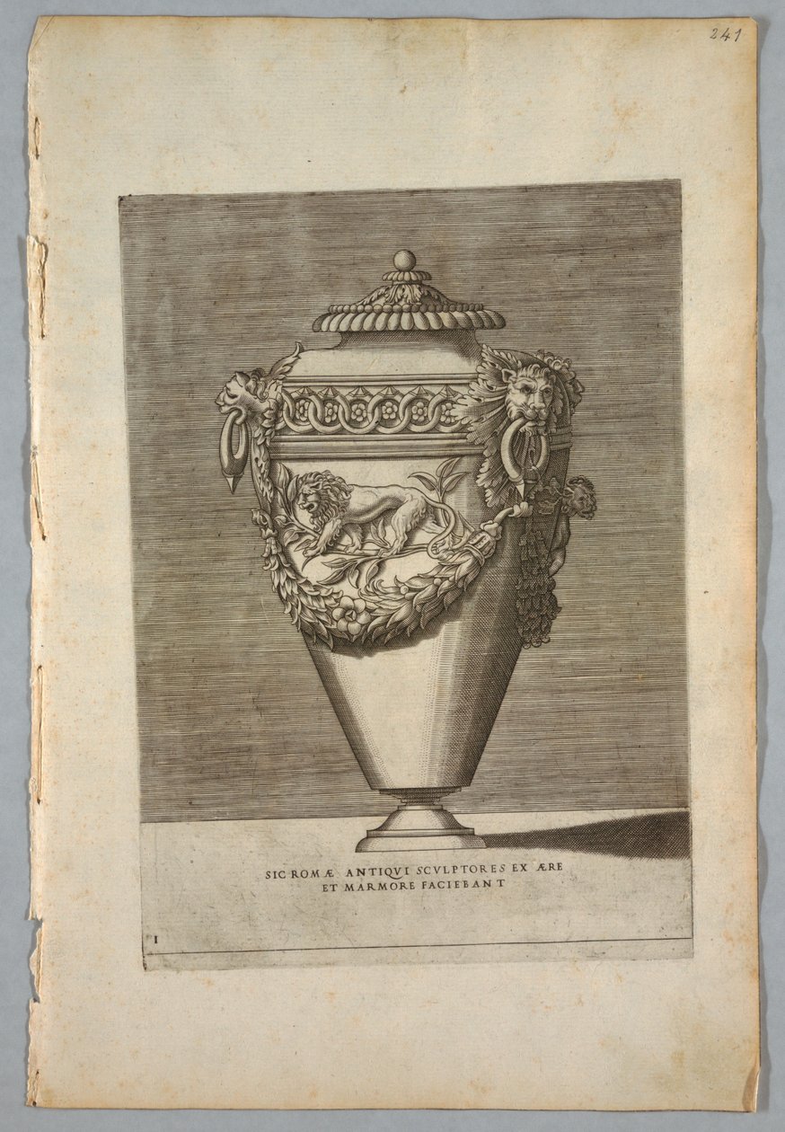 Vase (Plate 1 of a Series) by Enea Vico