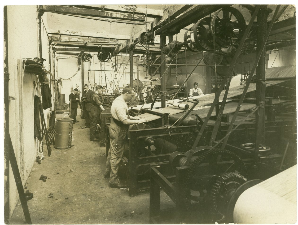 Beam room in a carpet factory, 1923 by English Photographer