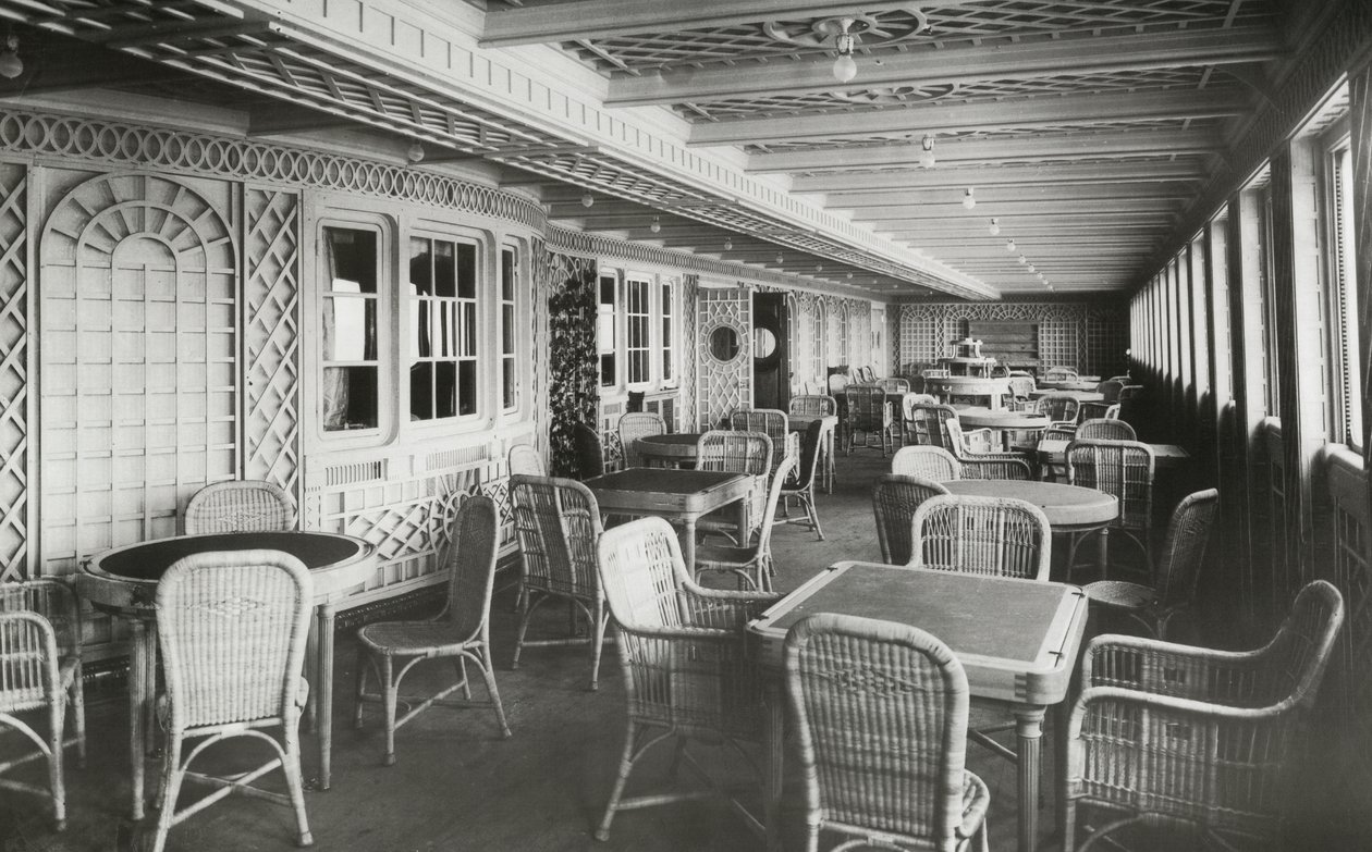 Cafe Parisien on RMS Titanic, 04 January 1912 by English Photographer