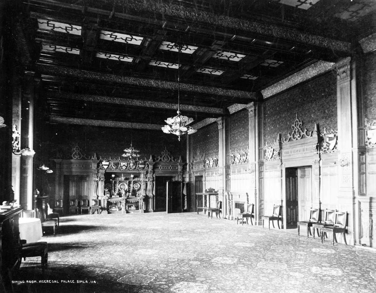 Dining Room of the Viceregal Lodge, Simla by English Photographer