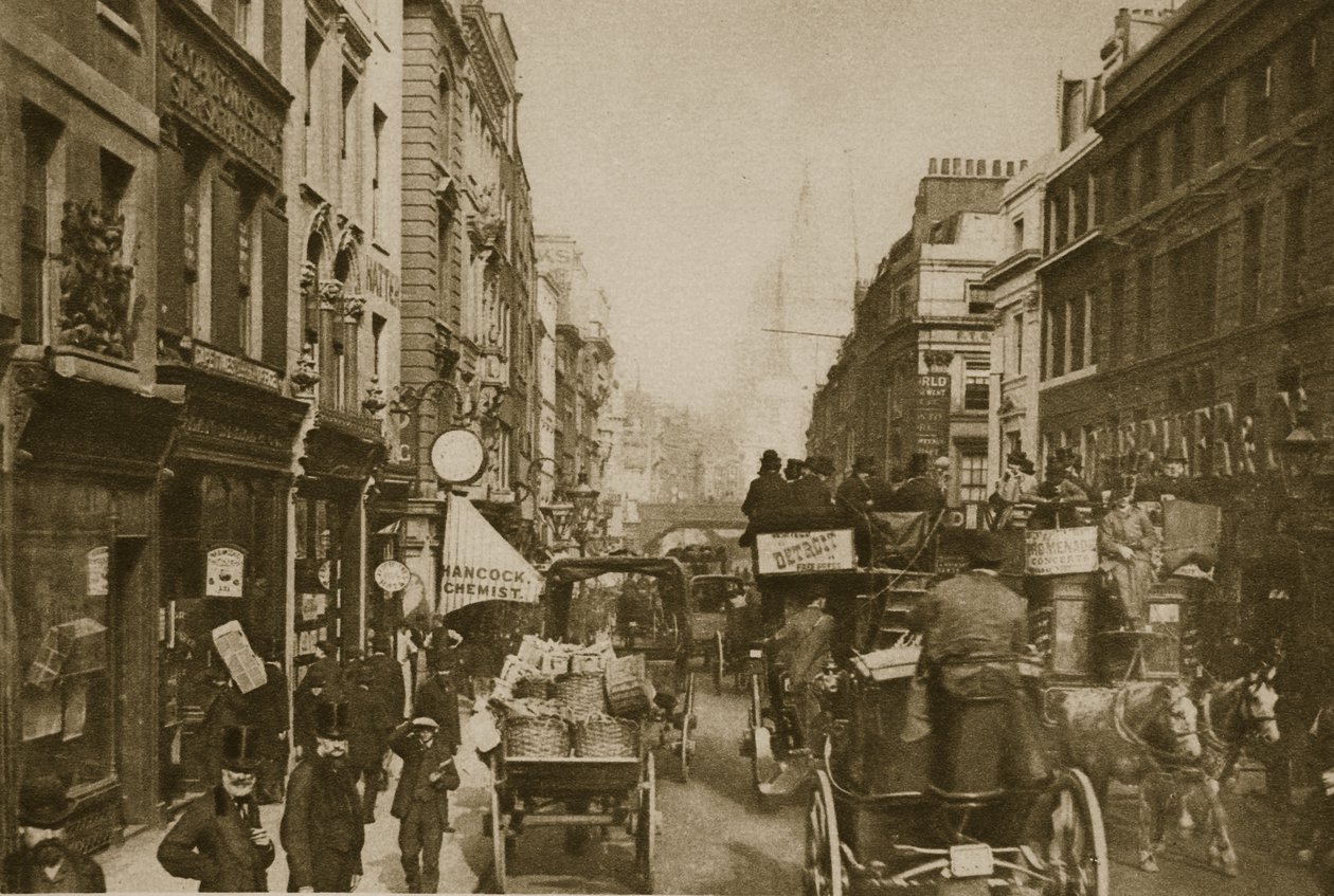 Fleet Street in 1880 by English Photographer
