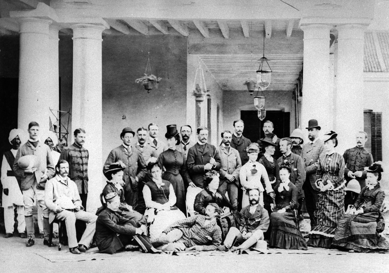 Group of Europeans in Colonial India by English Photographer