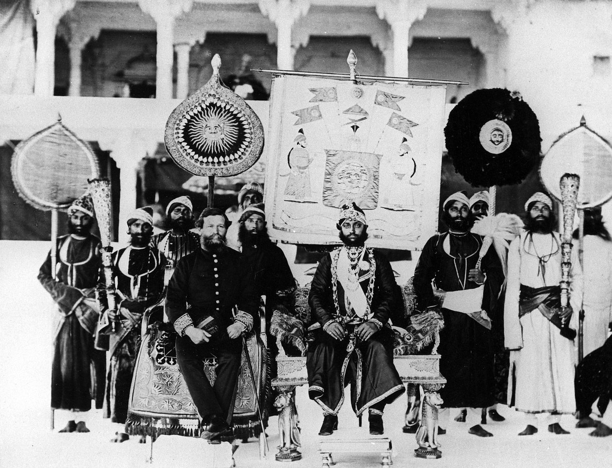 Investiture of the Maharana of Udaipur with the Star of India by English Photographer