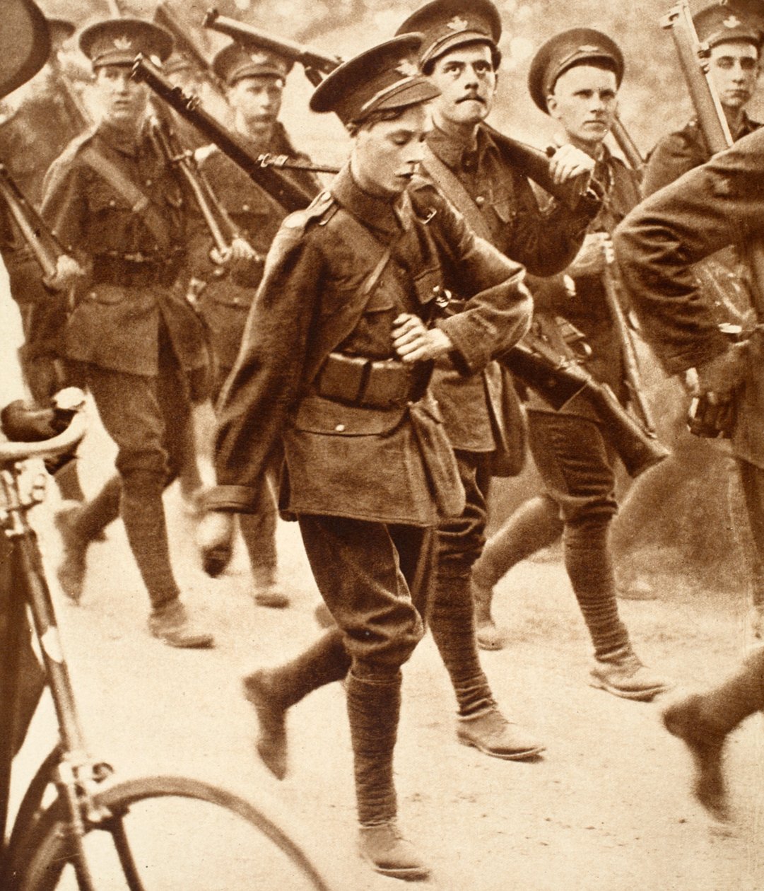 King Edward VIII Marching With the Oxford University O.T.C., Before the First World War, c.1911 by English Photographer