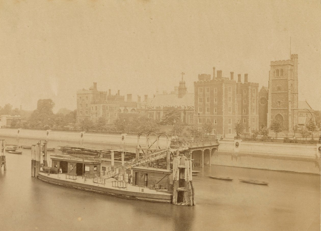 Lambeth Palace and pier by English Photographer