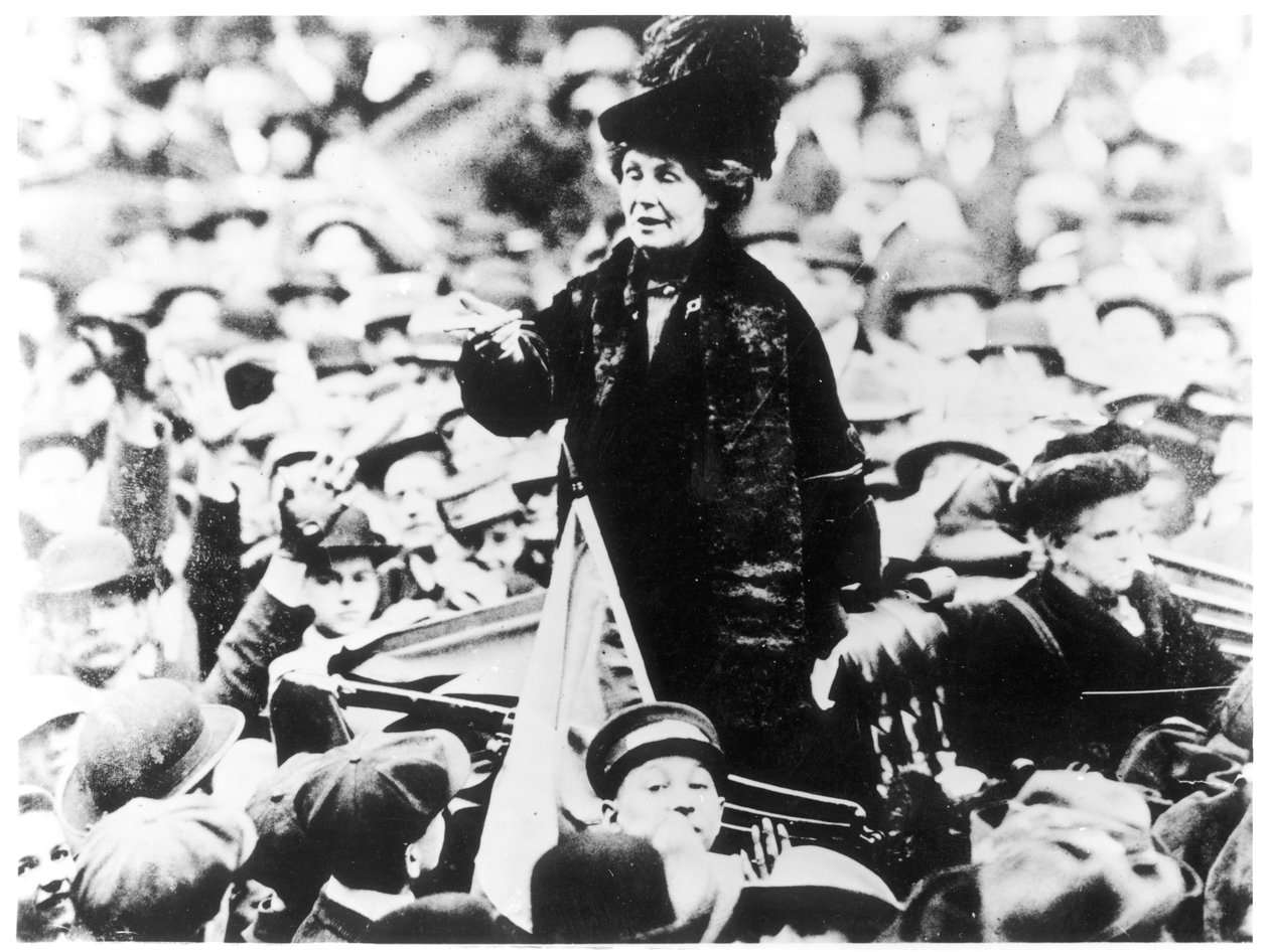 Mrs Emmeline Pankhurst Addressing a Crowd in New York by English Photographer