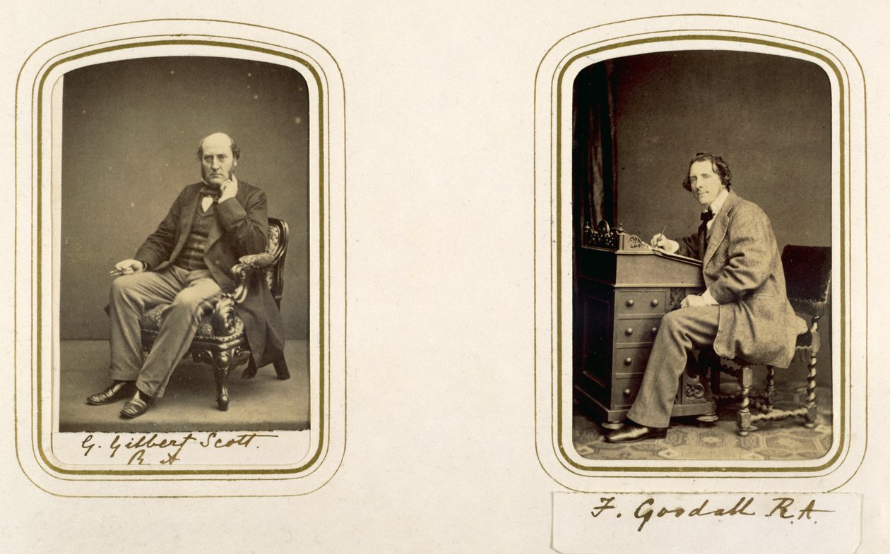 Portraits of George Gilbert Scott and Frederick Goodall by English Photographer