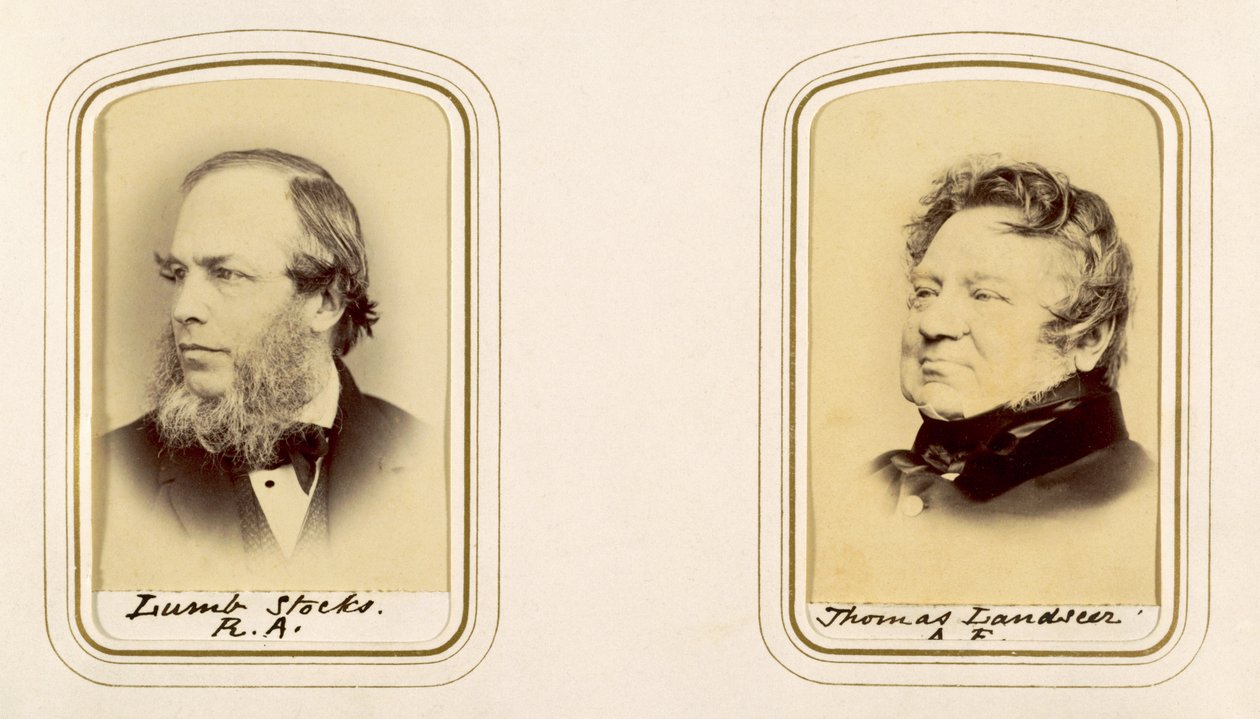 Portraits of Lumb Stocks and Thomas Landseer by English Photographer