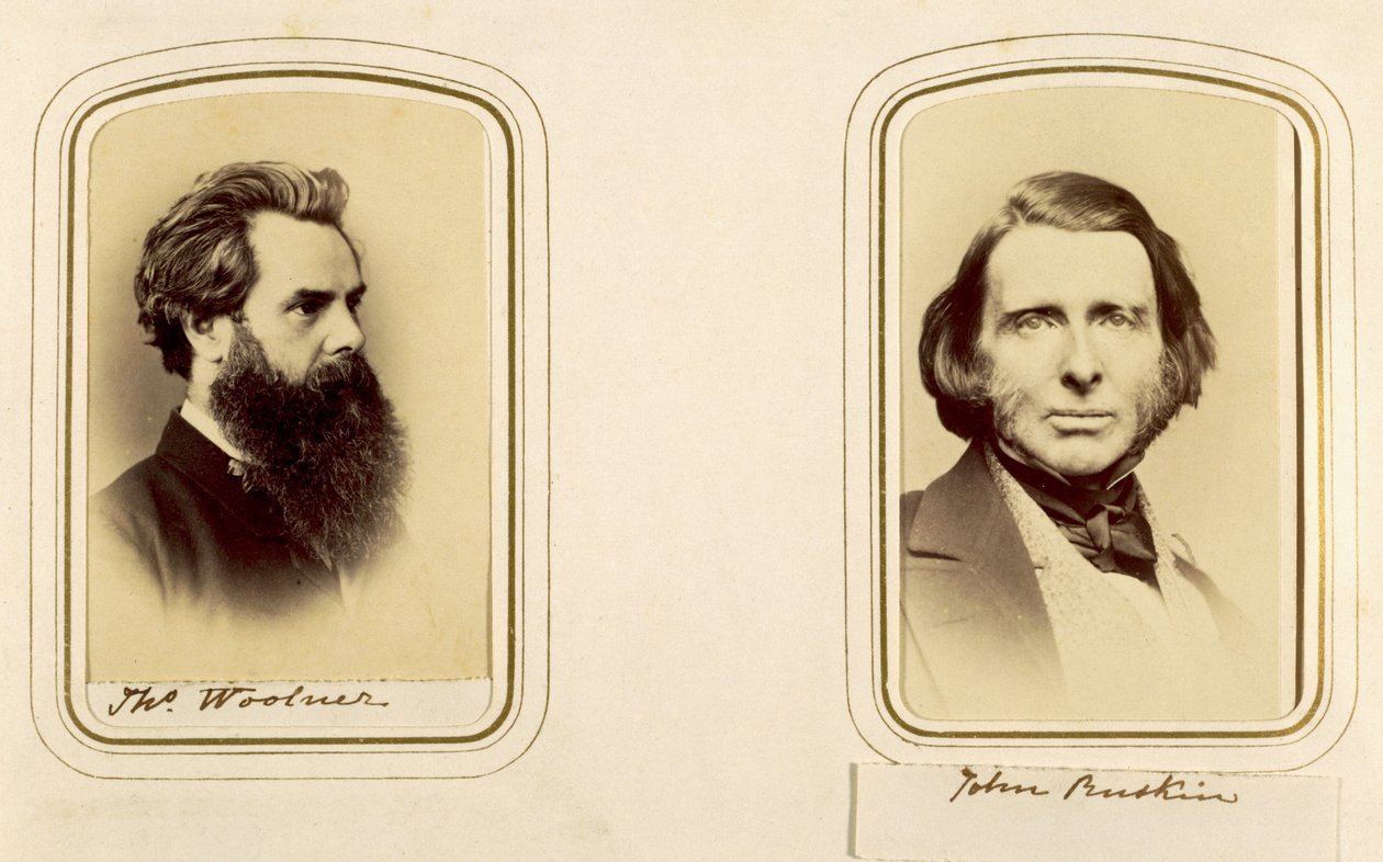 Portraits of Thomas Woolner and John Ruskin by English Photographer