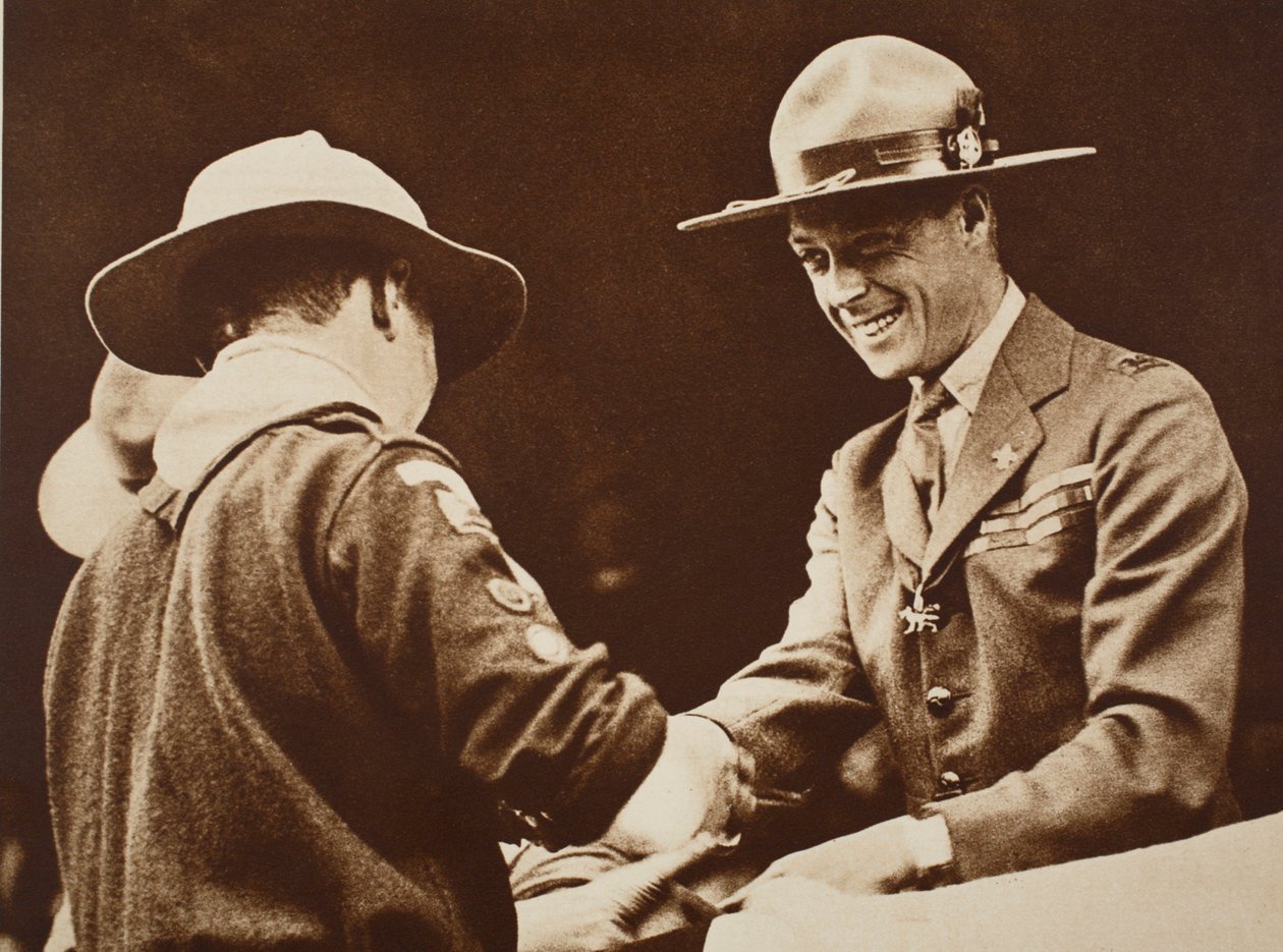 Prince Edward with the Chief Scout of Wales, 1926 by English Photographer