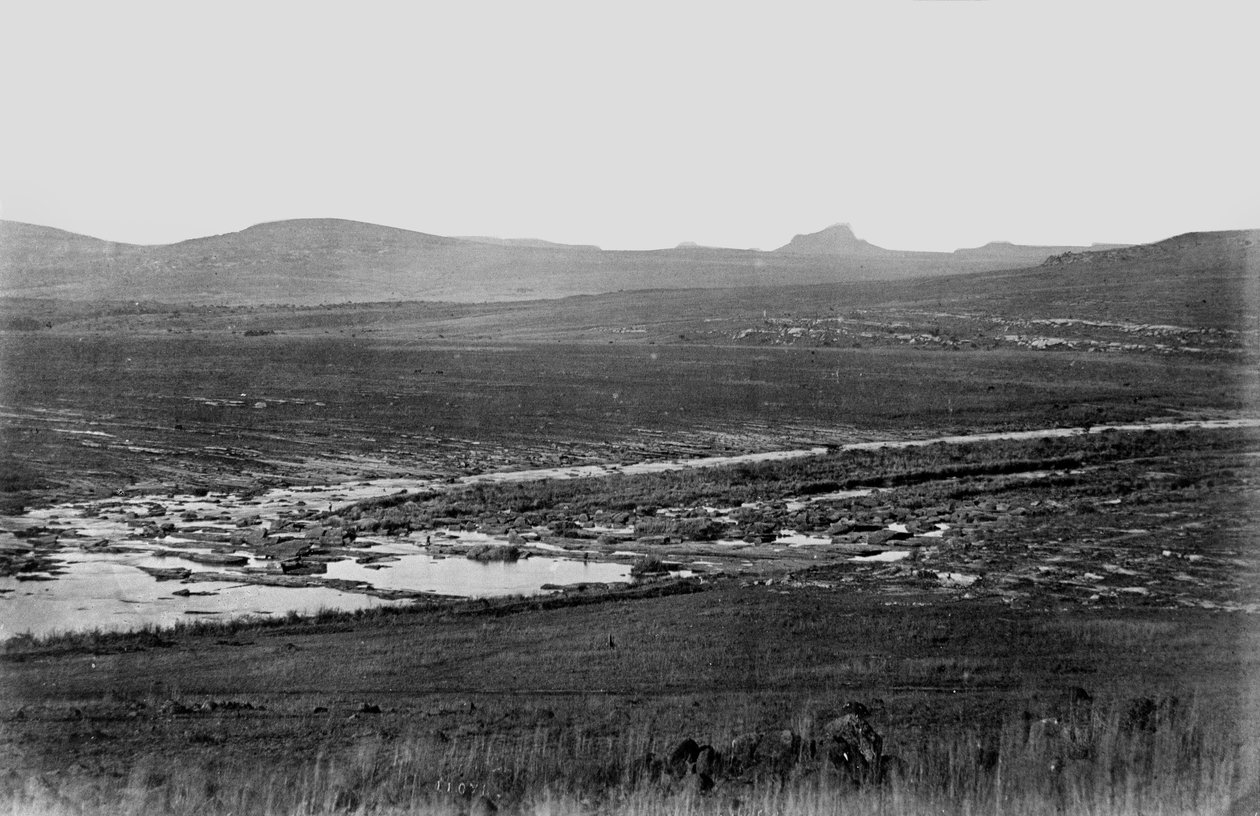 Rorkes Drift with Isandlwana in the distance, 1879 by English Photographer