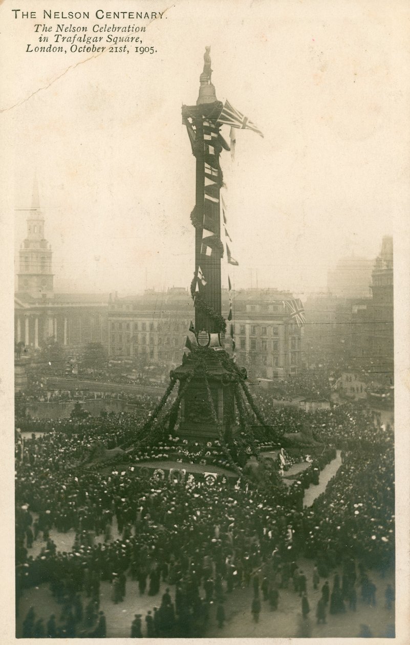 The Nelson Celebration in Trafalgar Square, London, 21 October 1905 by English Photographer