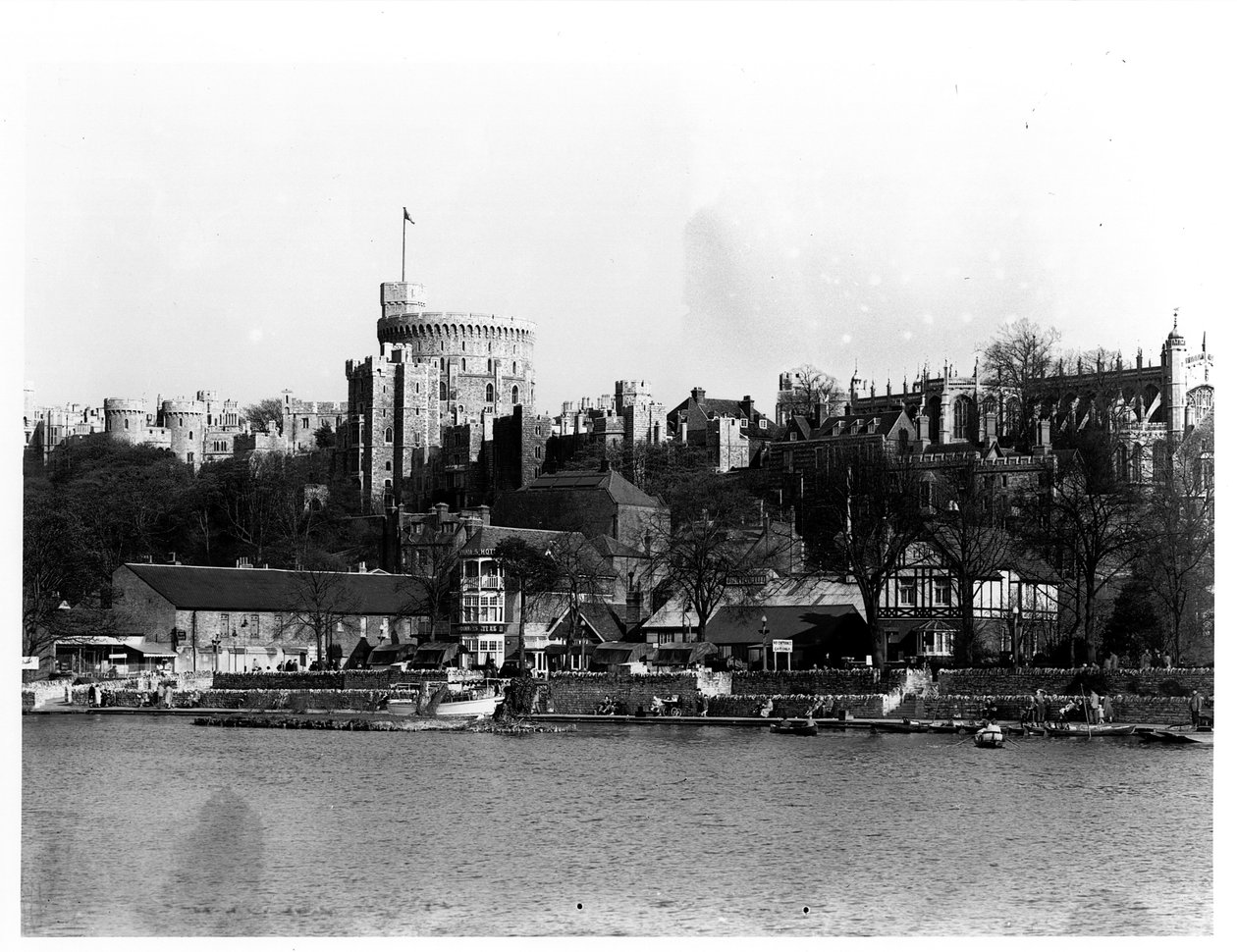 View of Windsor Castle, Across the River Thames by English Photographer