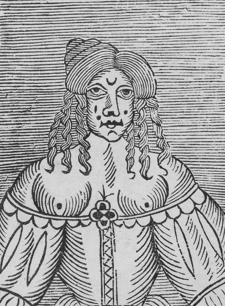 A Tudor Lady with Bared Breasts, an Illustration from 