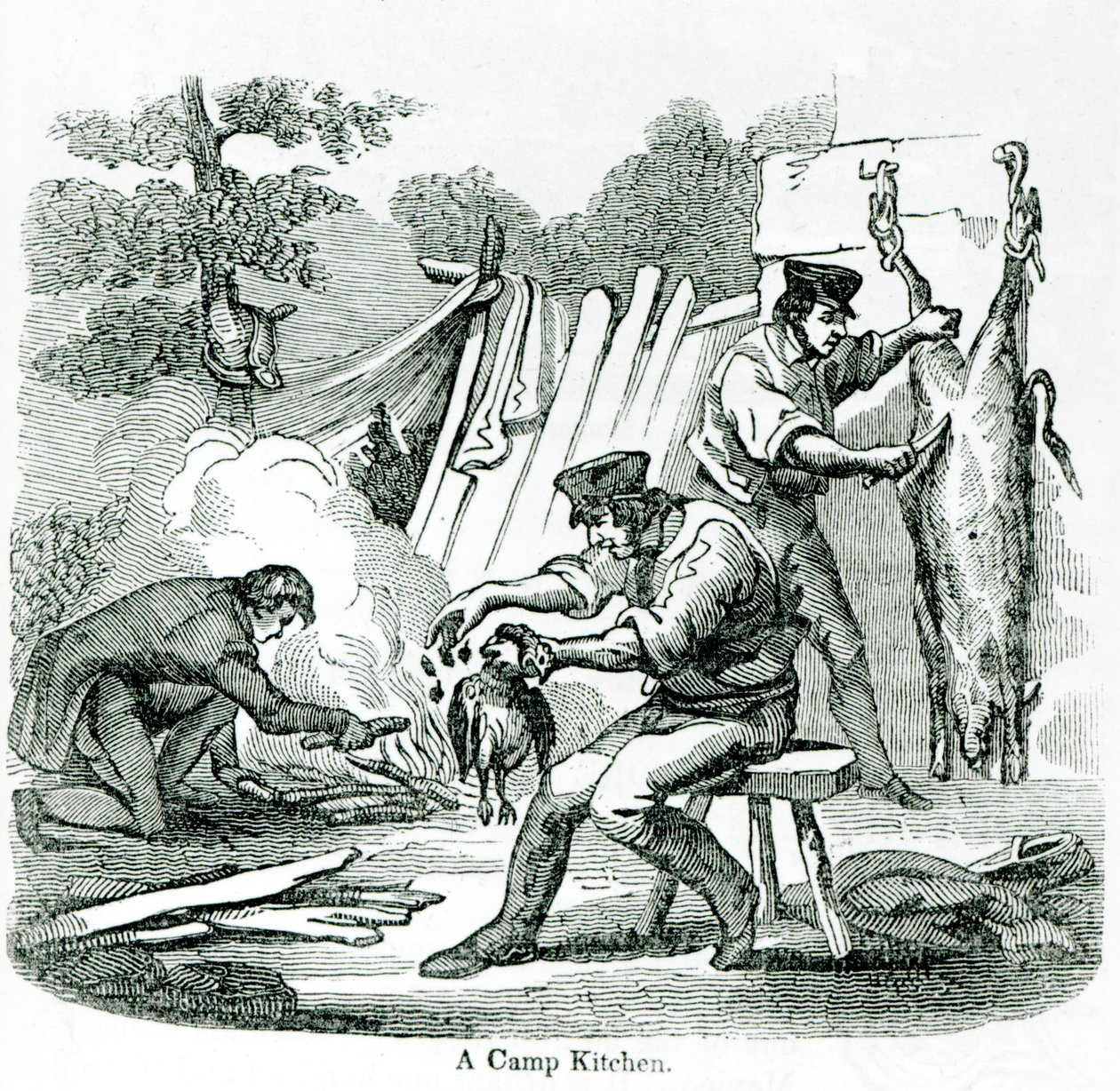 A Camp Kitchen by English School