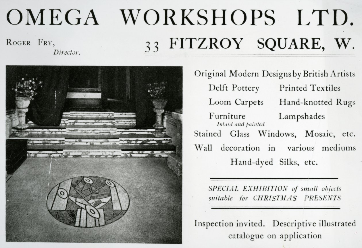Advertisement for the Omega Workshops Ltd by English School