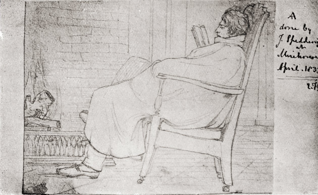 Alfred Lord Tennyson by English School