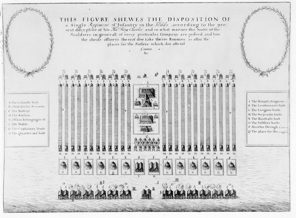An Infantry Regiment Encampment During the Bishops
