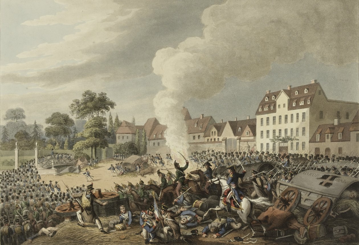 Battle of Leipzig, 16-19 October 1813, from An illustrated record of important events in the Annals of Europe during the years 1812, 1813, 1814 & 1815, 1815 by English School