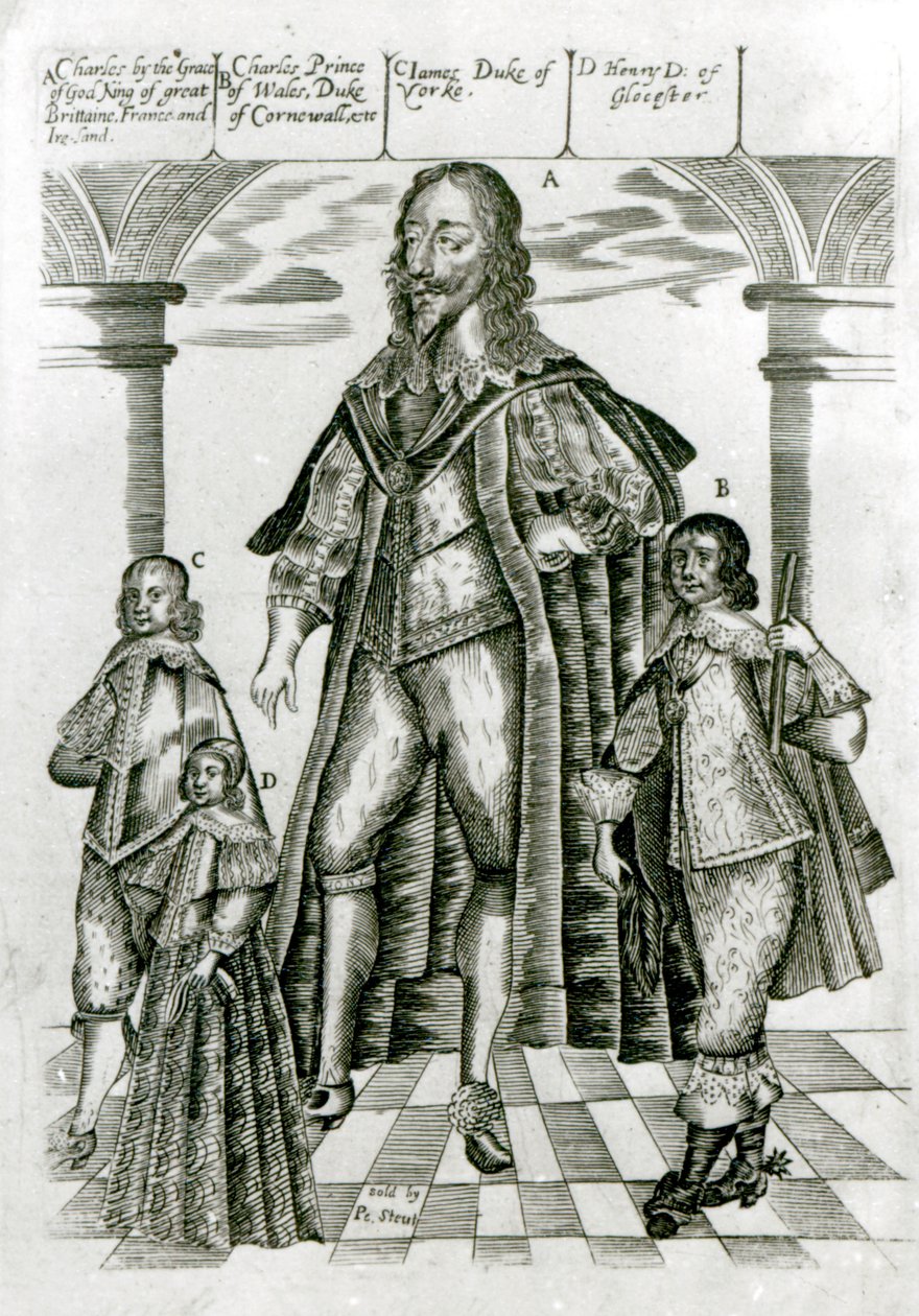 Charles I with His Children by English School