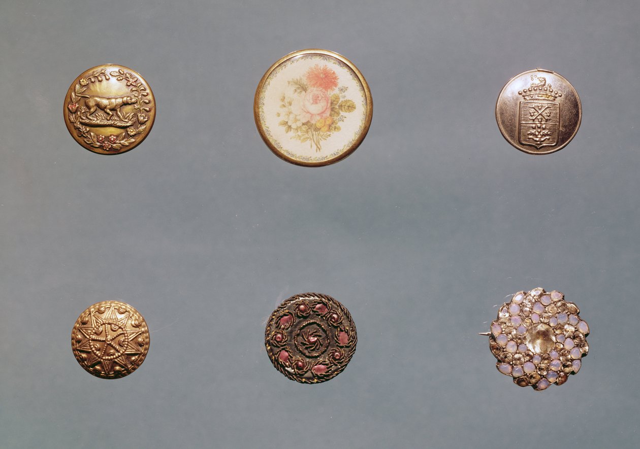 Collection of buttons, late 18th century to early 19th century by English School