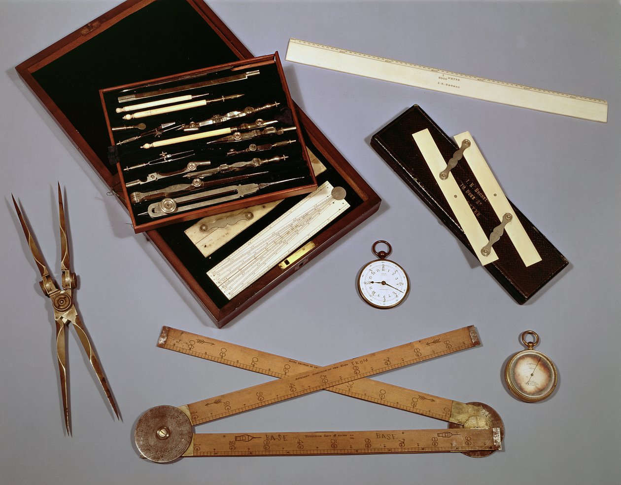 Drawing instruments used by Isambard Kingdom Brunel by English School