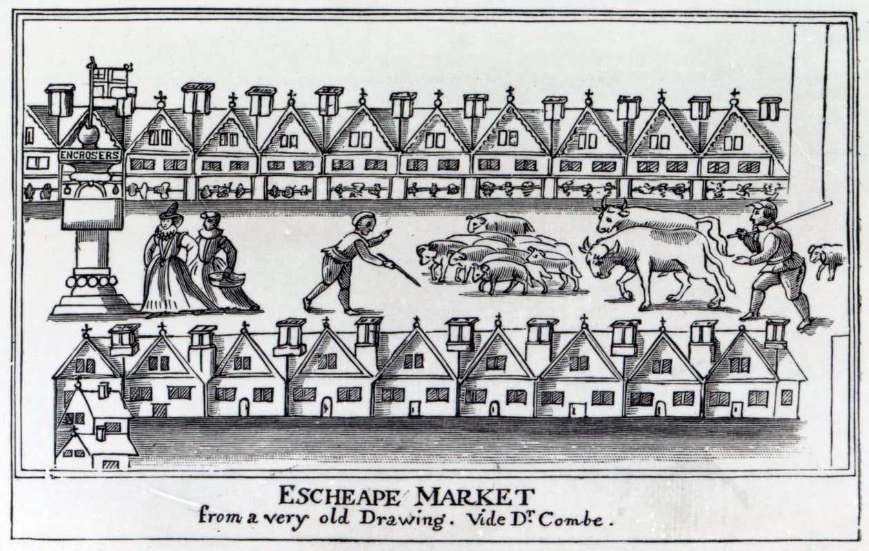 Escheape Market, after an Original Drawing from c.1598 by English School