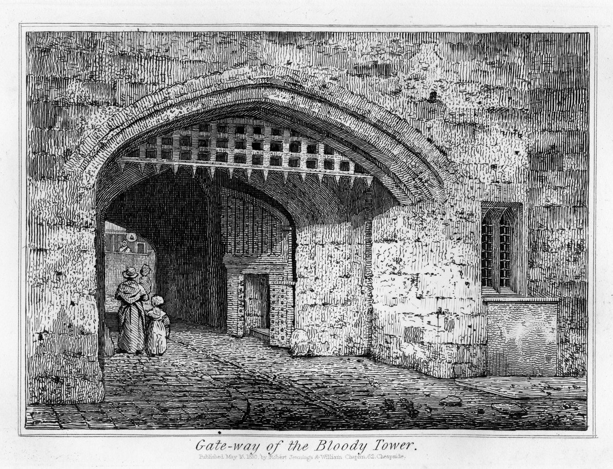 Gate-way of the Bloody Tower by English School