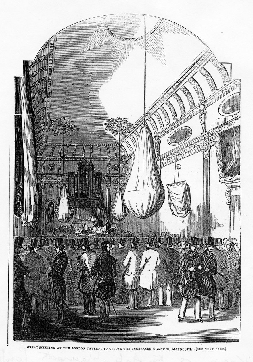 Great Meeting at the London Tavern to Oppose the Increased Grant to Maynooth, c.1840s by English School
