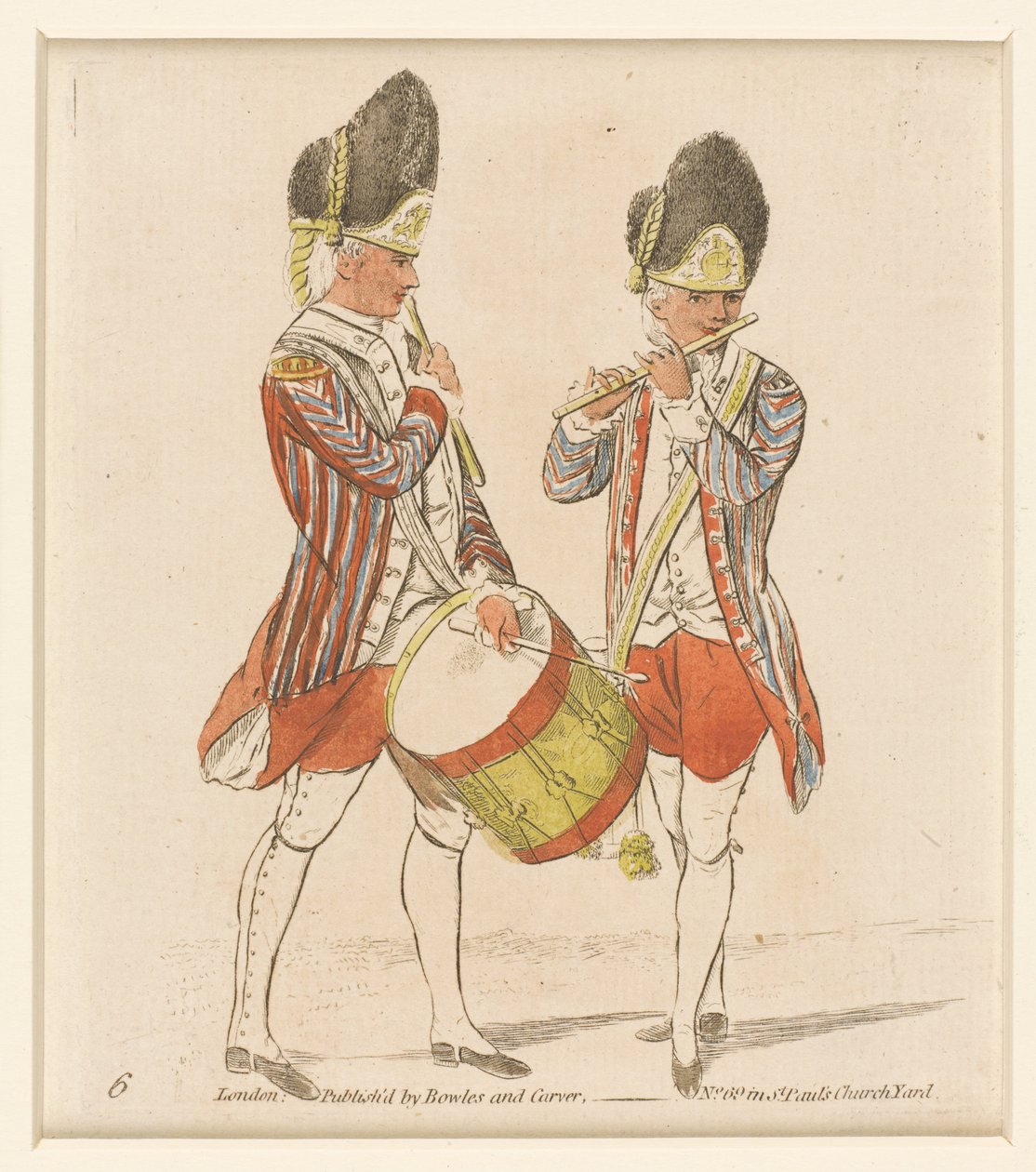 Grenadier drummer and fifer by English School