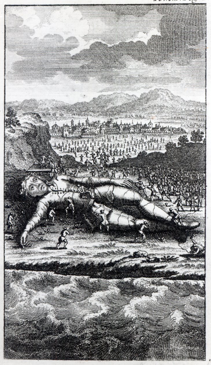 Gulliver Captured by the Lilliputians, Illustration from 