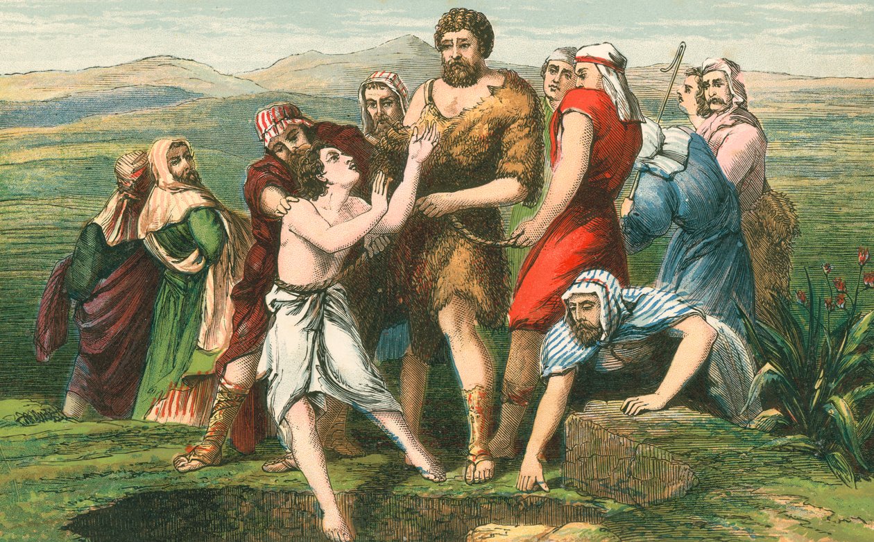 Joseph in the pit by English School