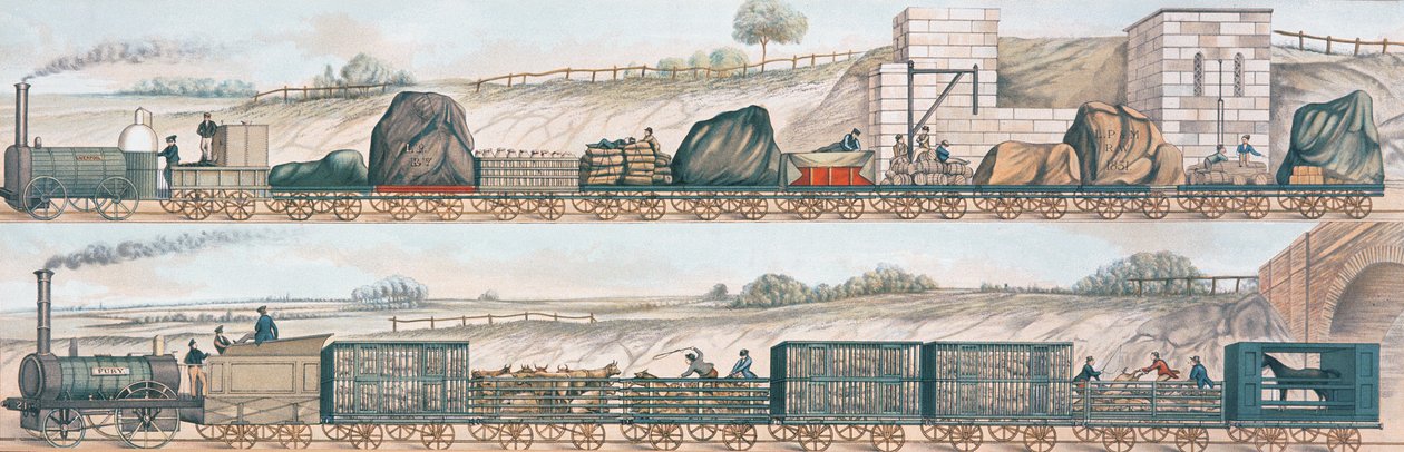 Liverpool and Manchester Railway: Freight and Livestock by English School