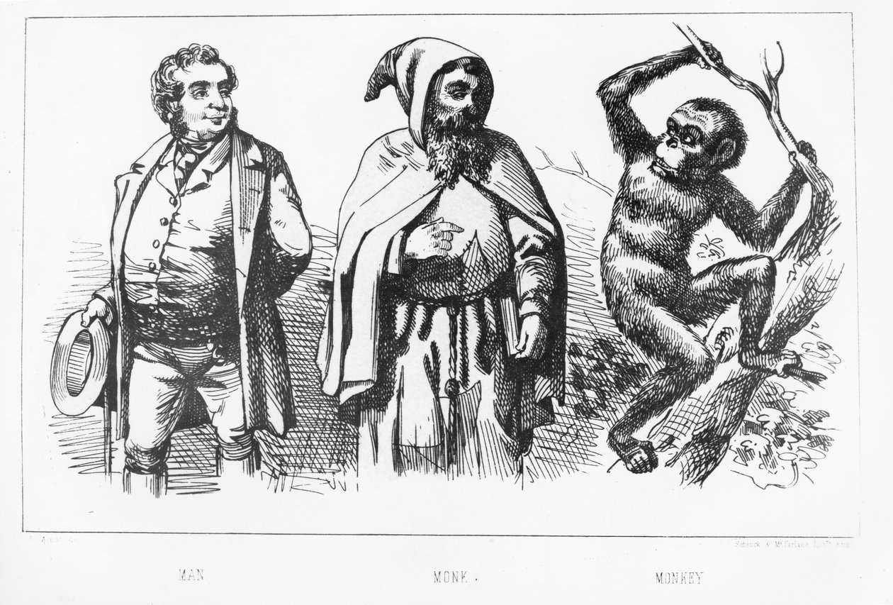 Man Monk Monkey by English School