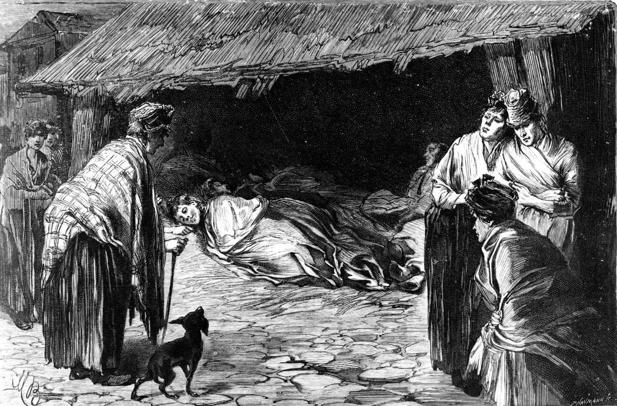 Outcasts Sleeping in Sheds in Whitechapel by English School