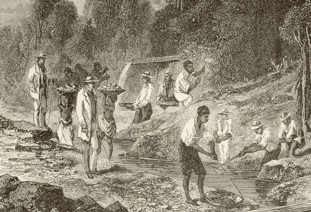 Panning for diamonds by English School