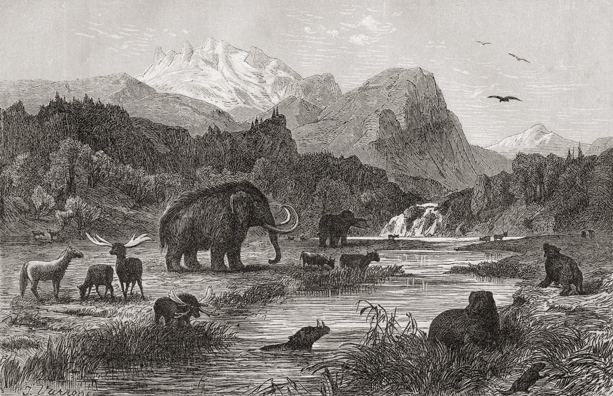 Pliocene Landscape by English School