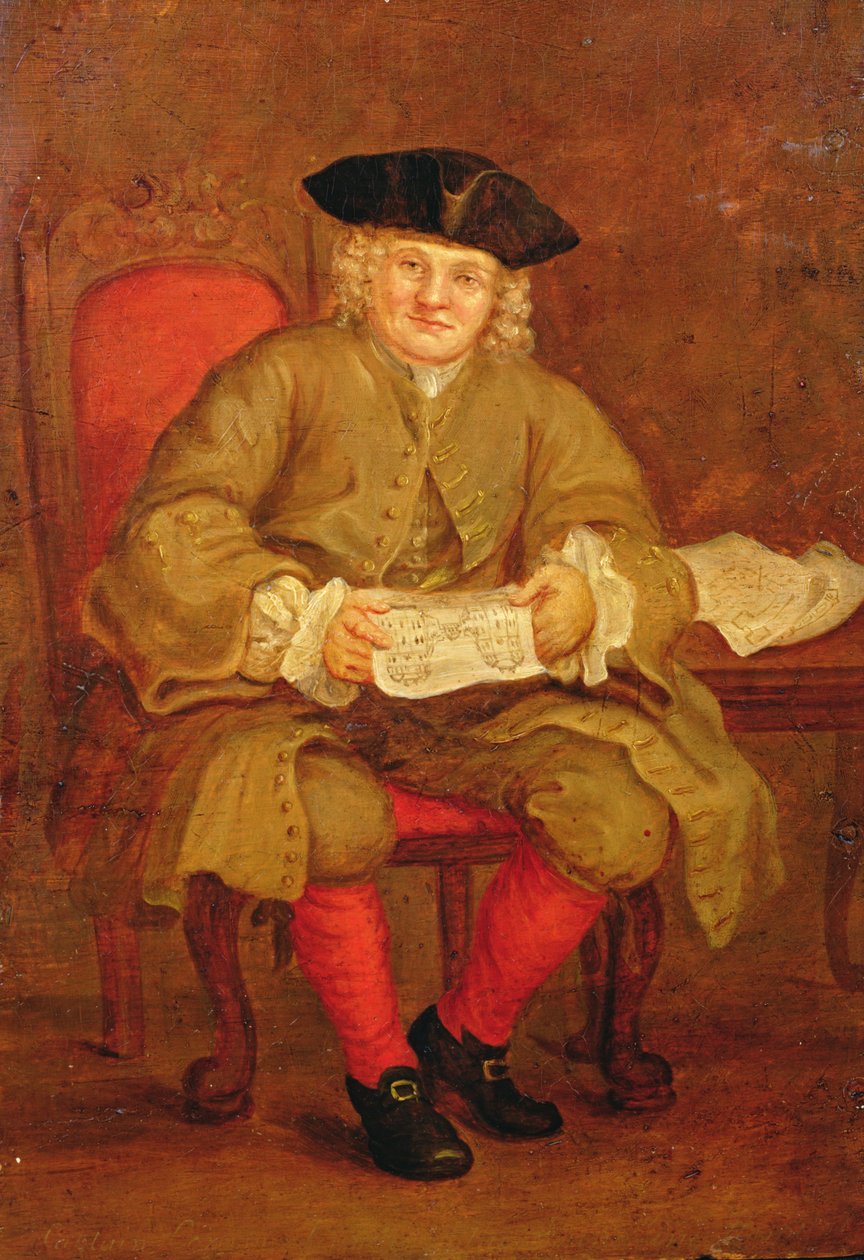 Portrait of Captain Coram by English School