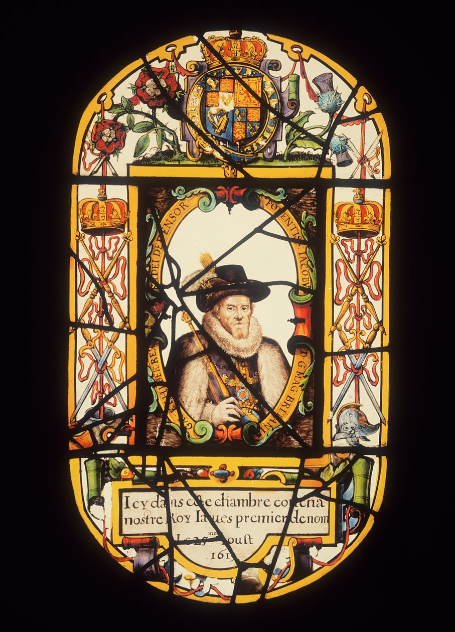 Portrait of James I (1566-1625), 1619 by English School